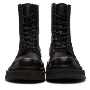 Ami Alexandre Mattiusi black leather boots